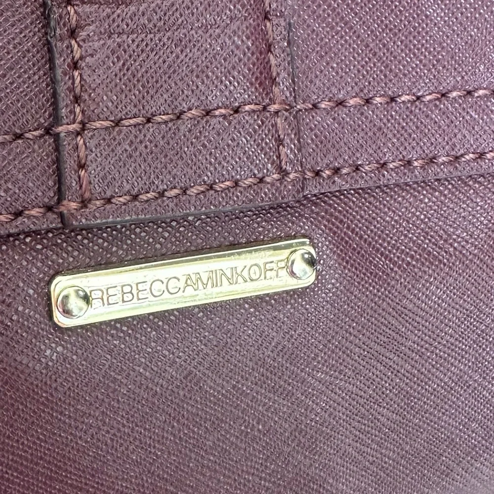 Rebecca Minkoff Hudson Moto Burgundy Leather Crossbody Bag